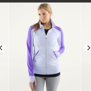 Lululemon Contempo Jacket Cool Breeze/Power Purple Sz 4